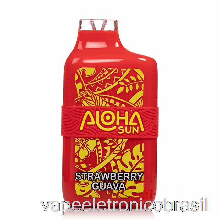 Vape Eletrônico Aloha Sun 7000 Descartável Morango Goiaba
